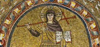 Cappella di Sant'Andrea - Dettaglio della raffigurazione di Cristo Redentore